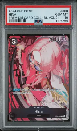 One Piece TCG Premium Card Collection Best Selection Vol 2 Hina PSA 10 English - Image 1