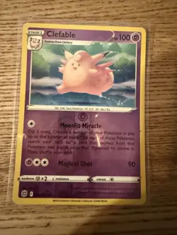 Clefable 054/172 Reverse Holo Rare Brilliant Stars Pokemon Card - Image 1