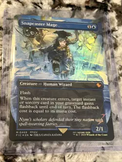 Snapcaster Mage (Borderless) (Chocobo Track Foil) Commander: Final Fantasy Foil - Image 1