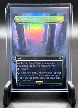 MTG PATHS OF THE DEAD 0362 LORD OF THE RINGS COMMANDER LTC BORDERLESS FOIL NM - Image 1