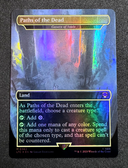 MTG PATHS OF THE DEAD 0362 LORD OF THE RINGS COMMANDER LTC BORDERLESS FOIL NM - Image 3