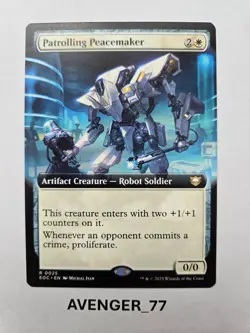 Magic MTG #0025 Patrolling Peacemaker Commander Edge of Eternities Extended Art - Image 1