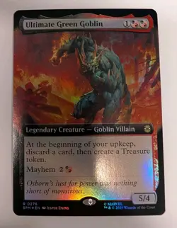 Ultimate Green Goblin (Extended Art) Marvel's Spider-Man Foil - MTG RARE - Image 1