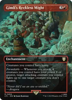 MTG - Gimli's Reckless Might - Borderless - Lord of the Rings - Magic - Image 1