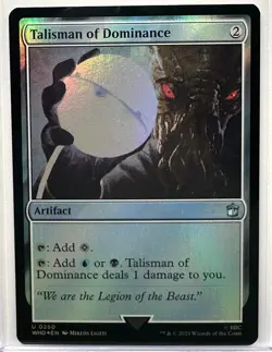 Talisman of Dominance, Doctor Who, Magic the Gathering, MTG, FOIL (250) - Image 1