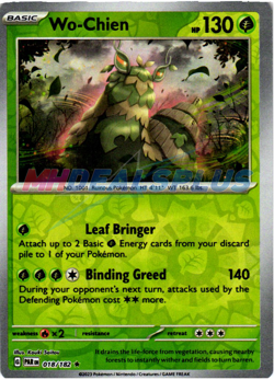 NM Pokemon Paradox Rift Wo-Chien Reverse Holo 018 - Image 1