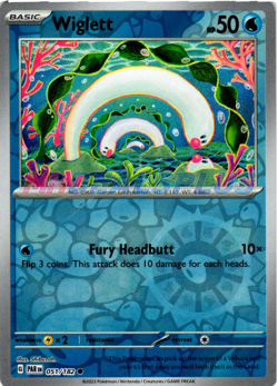 NM Pokemon Paradox Rift Wiglett Reverse Holo 051 - Image 1