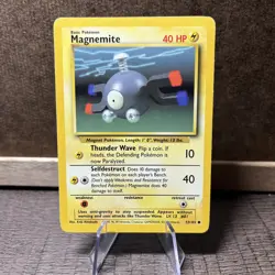 Pokemon TCG Magnemite Base Set 53/102 Regular LP. - Image 1