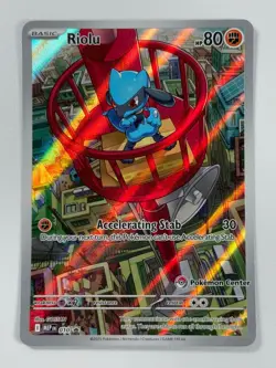 Pokemon Cards Riolu SVP 010 Pokemon Center Scarlet & Violet Promo Holo - Image 1