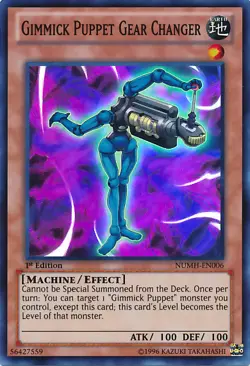 Yugioh! MP Gimmick Puppet Gear Changer - NUMH-EN006 - Super Rare - 1st Edition M - Image 1
