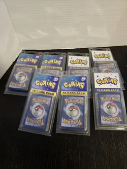 Pokemon Cards Lot 7 Pack of 10 Cards New Never Opened Booster Packs - Image 1