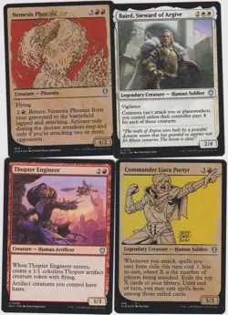 15X COMMANDER CARDS RED-WHITE MTG MAGIC N-MINT N- PLAYED - LOTS UNCOMMON C-5 - Image 1
