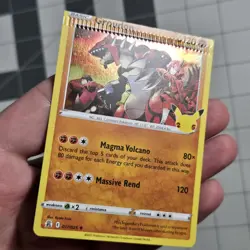 Groudon Crimped And Cut Miscut Error Pokemon Card Celebrations 017/025 - Image 1