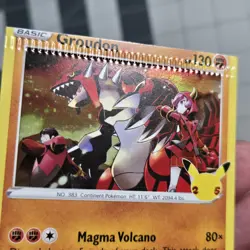 Groudon Crimped And Cut Miscut Error Pokemon Card Celebrations 017/025 - Image 2