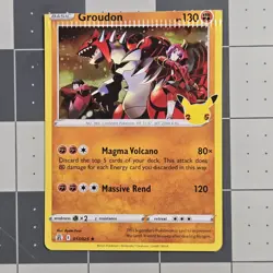 Groudon Crimped And Cut Miscut Error Pokemon Card Celebrations 017/025 - Image 5