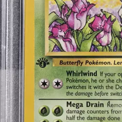 Butterfree D Edition Error Misprint Pokemon Card PSA 7 NM Condition 33/64 - Image 2