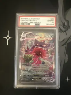 PSA 10 Gengar VMAX 271/264 Alternate Alt Art Fusion Strike 2021 Pokemon Card - Image 3