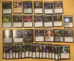Magic The Gathering Lot Of 39 Battle For Baldur’s Gate BLACK Cards - Image 1