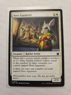 Hare Apparent - Foundations - LP - Common - Creature - MTG Magic - Image 1