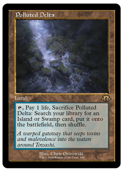 MTG - 1 x Retro Polluted Delta - Rare Land - Modern Horizons 3 (MH3) - M/NM - Image 1