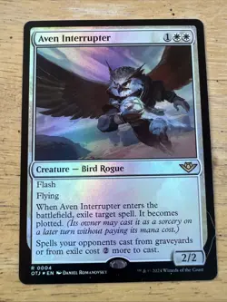 Aven Interrupter Outlaws of Thunder Junction Foil MTG OTJ Magic The Gathering NM - Image 1
