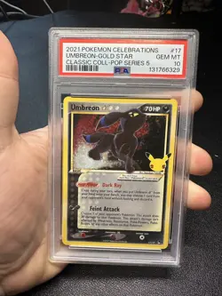 Umbreon-Gold Star 2021 Pokemon Celebrations Classic Collection #17 PSA 10 - Image 1
