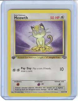 POKEMON JUNGLE 1ST EDITION MEOWTH COMMON # 56/64 UNPLAYED NM - Image 1