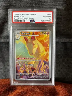 Pokemon TCG Rapidash 189/182 Destined Rivals Illustration Rare - PSA 10 - Image 1