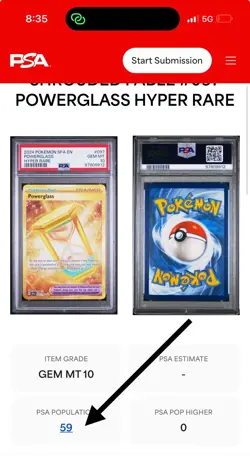 2024 POKEMON SFA EN-SHROUDED FABLE HYPER RARE #097 POWERGLASS PSA 10 - Image 2
