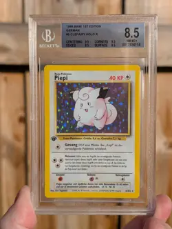 Pokemon Clefairy (Piepi) Base Set 1st Edition GERMAN Holo Rare #5 BGS 8.5 - Image 1