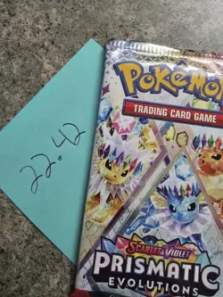 Heavy 22.42g Prismatic Evolutions Booster Pack Pokemon TCG Sealed English - Image 3