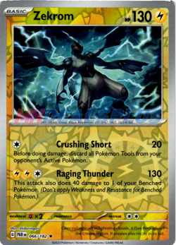 NM Pokemon Paradox Rift Zekrom Reverse Holo 066 - Image 1