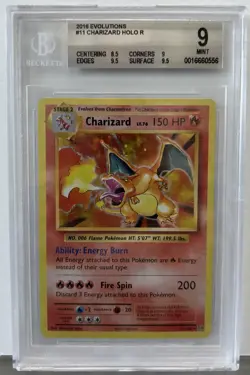 Pokemon XY Evolutions Charizard Holo Rare #11 BGS 9 Mint 2016 - Image 1