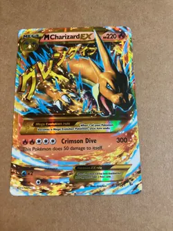 2014 Pokemon Mega M Charizard EX Full Art Holo 107/106 Rare - Image 1