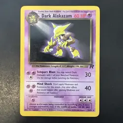 Pokemon Vintage Non-Holo Rare Dark Alakazam Team Rocket 18/82 WotC - Image 1