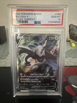 Pokemon 2022 Lugia V 186/195 Alt Art Silver Tempest GEM MINT PSA 10 - Image 1