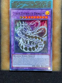 Yugioh Cyber Eternity Dragon LDS2-EN033 Ultra Rare 1st Ed PURPLE NM - Image 1