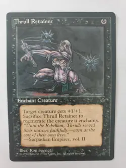 MTG Magic The Gathering Card Thrull Retainer Enchant Creature Black Fallen Empir - Image 1