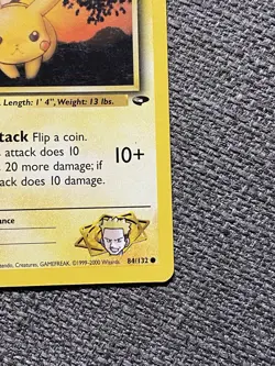 Pokemon Card - Lt. Surge's Pikachu Gym Challenge 84/132 Common 1st Edition - Image 4