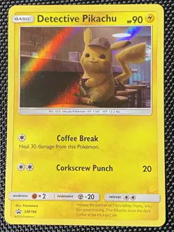 Detective Pikachu SM190 Promo Holo Card Pokemon TCG - Image 1