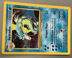 Pokemon TCG Gyarados Base Set Holo Card 6/102 Unlimited Rare LP Pokemon Cards - Image 5