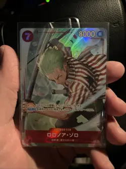 Roronoa Zoro (Alt Art) OP14-015 R The Azure Sea's Seven ONE PIECE Card Japanese - Image 1