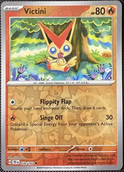 Victini 030/162 SV05: Temporal Forces Reverse Holo - Pokemon Card - Image 1