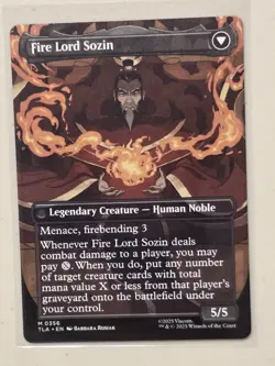 Fire Lord Sozin M 0356, NM Borderless, MTG Avatar the Last Airbender, TLA, Rise - Image 1