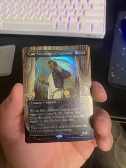 Gray Merchant of Asphodel Halo Foil Secret Lair Encyclopedia Magic Mtg - Image 1