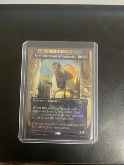 Gray Merchant of Asphodel Halo Foil Secret Lair Encyclopedia Magic Mtg - Image 3