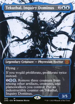 Tekuthal, Inquiry Dominus (Borderless Ichor) [Phyrexia: All Will Be One] Foil Ne - Image 1