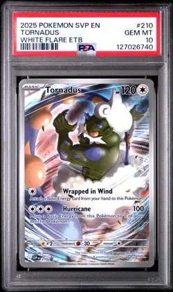 PSA 10 Tornadus 210 Pokemon White Flare Black Star Promo ETB Illustration Rare - Image 1