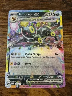 Pokemon TCG Umbreon EX 060/131 Double Rare Holo Card Prismatic Evolutions - Image 1