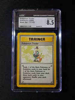 Pokemon TCG Base Set Pokemon Trader Rare NM/MINT+ CGC 8.5 - Image 1